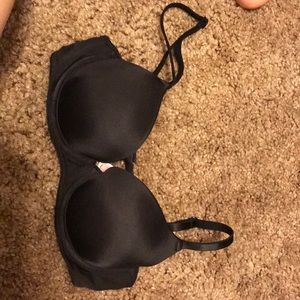 A plain black bra
